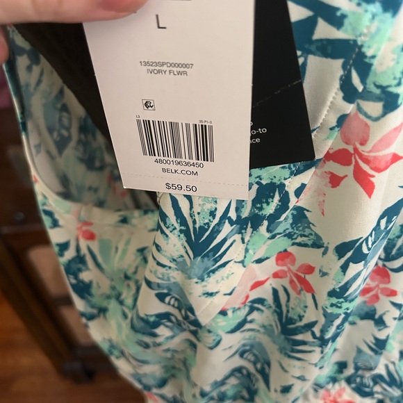 Ocean and coast cinched waist bathing suit cover up dress size L-nwt - Picture 4 of 5